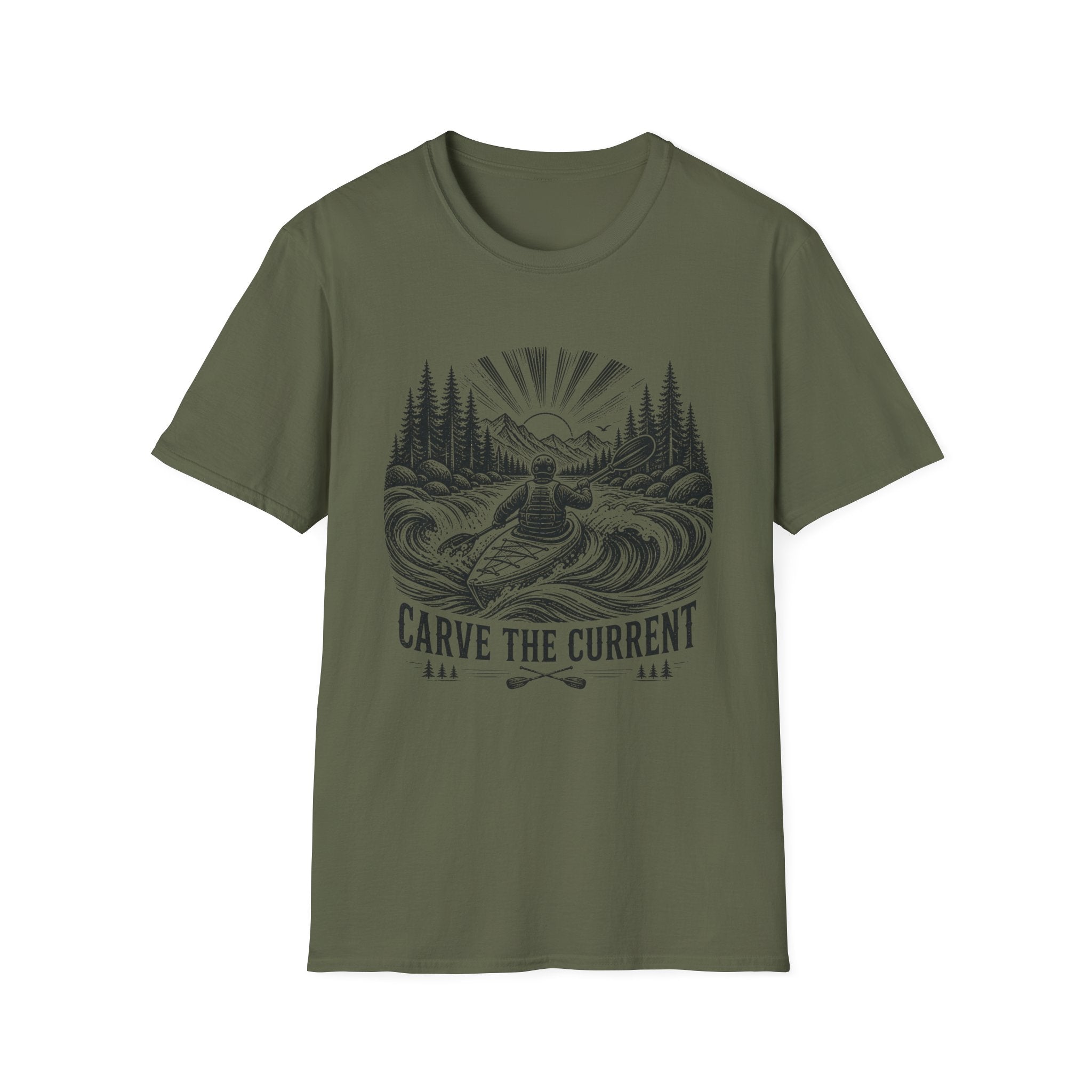 Kayaking T-Shirt — "Carve the Current" Adventure Tee