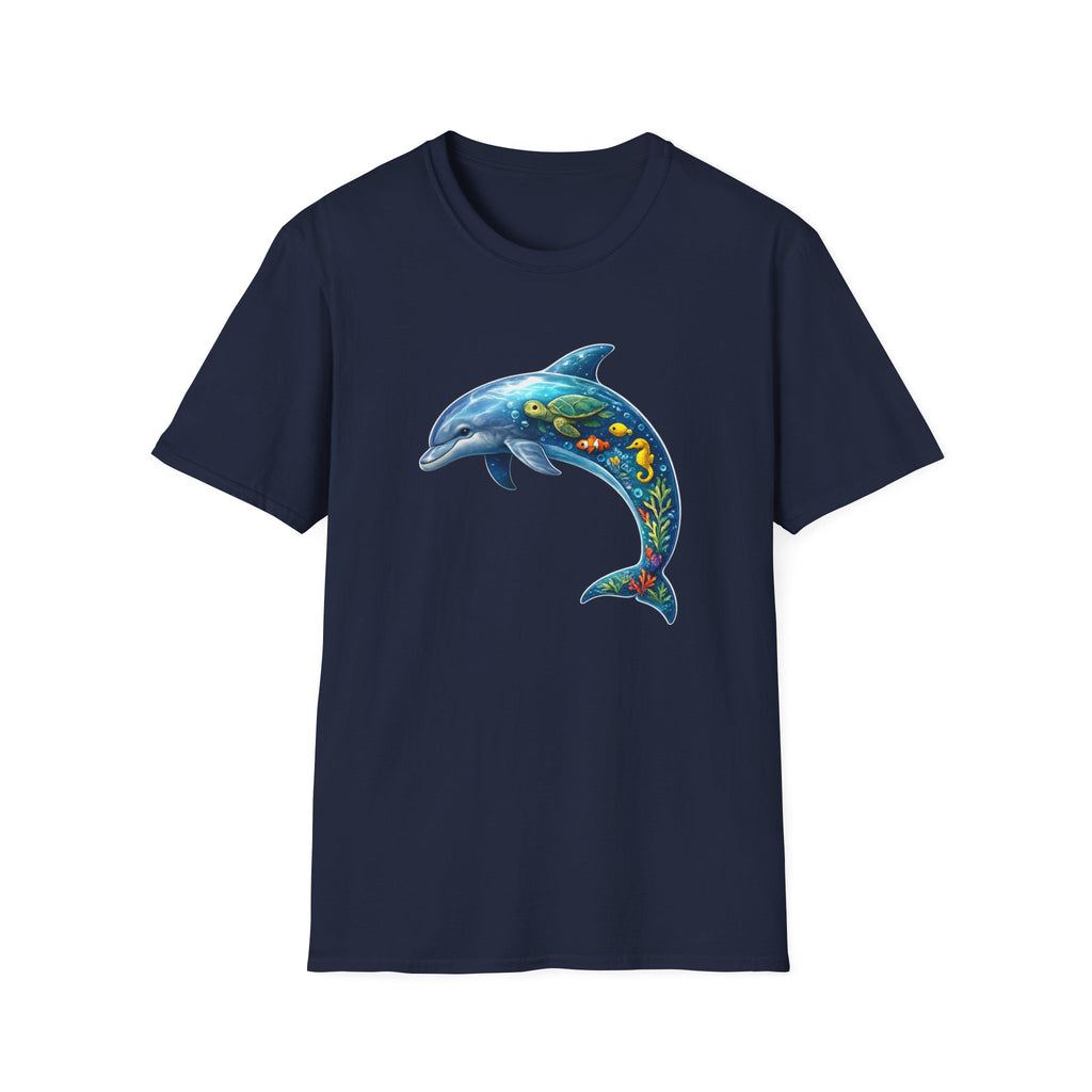 Dolphin Nature Scene T-Shirt — Ocean & River Wildlife Graphic Tee