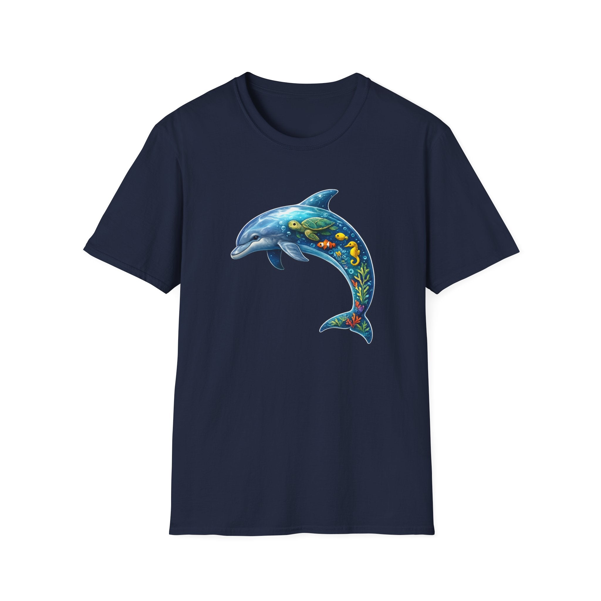 Dolphin Nature Scene T-Shirt — Ocean & River Wildlife Graphic Tee