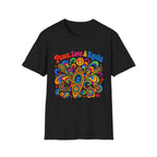 Peace, Love & Kayaks T-Shirt — Retro Hippie Tee
