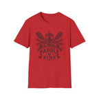 Paddle & Pine T‑Shirt — Rustic Kayak Paddle Outdoor Camping Tee