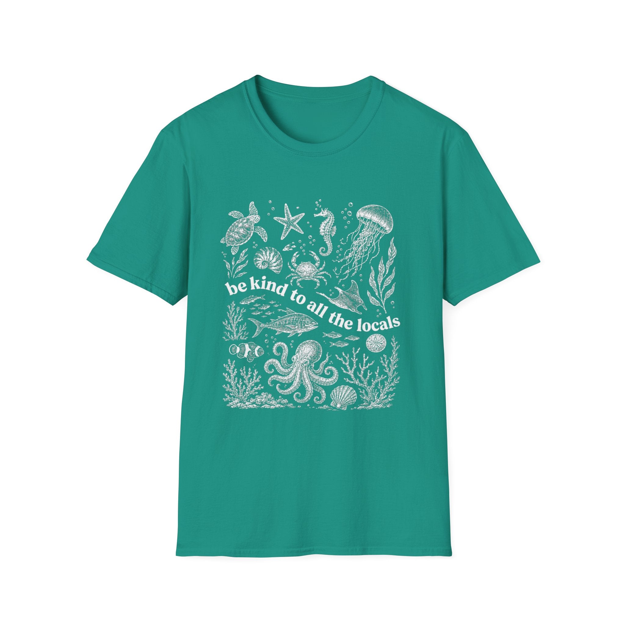 Be Kind to All the Locals Graphic T‑Shirt — Ocean Wildlife Sea Life Tee