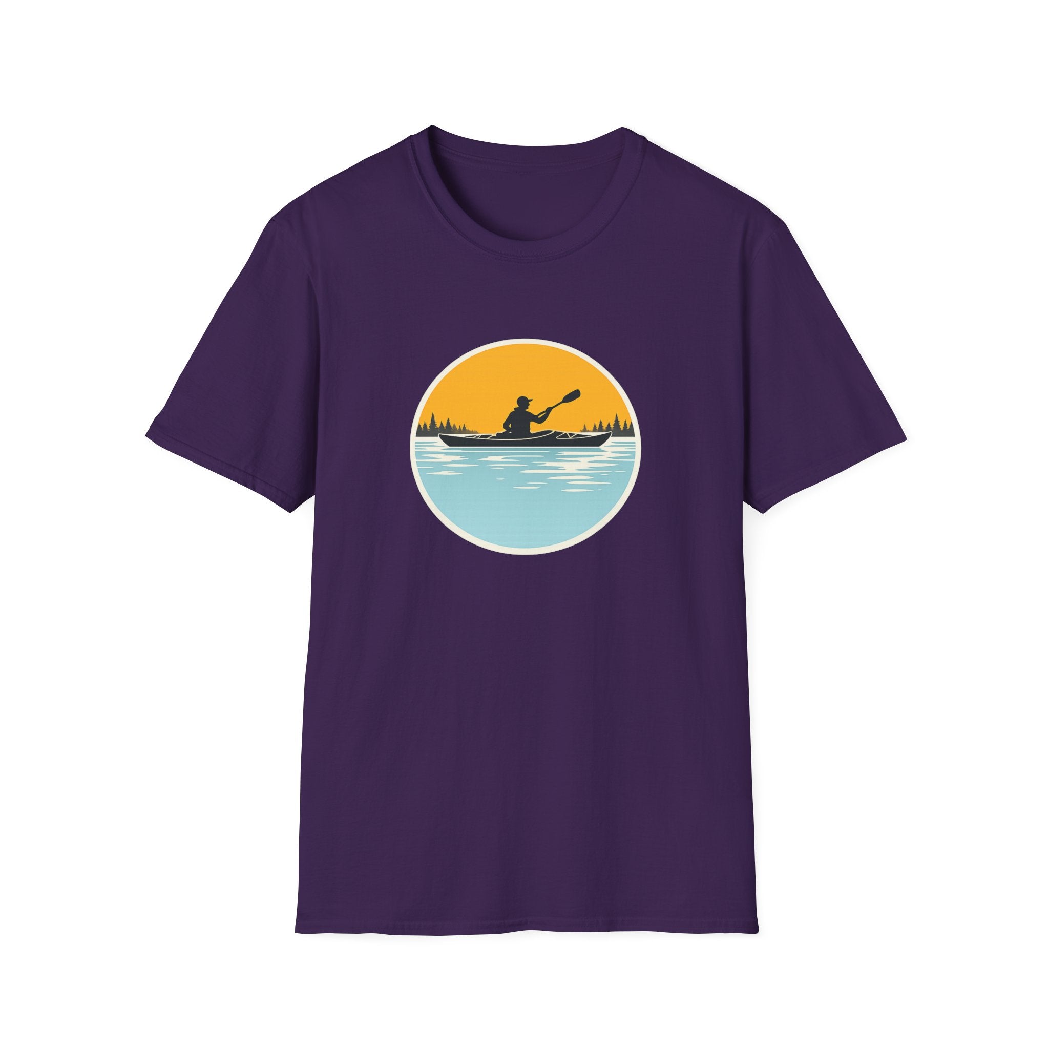 Kayaking Sunset T-Shirt — Paddle Silhouette Tee