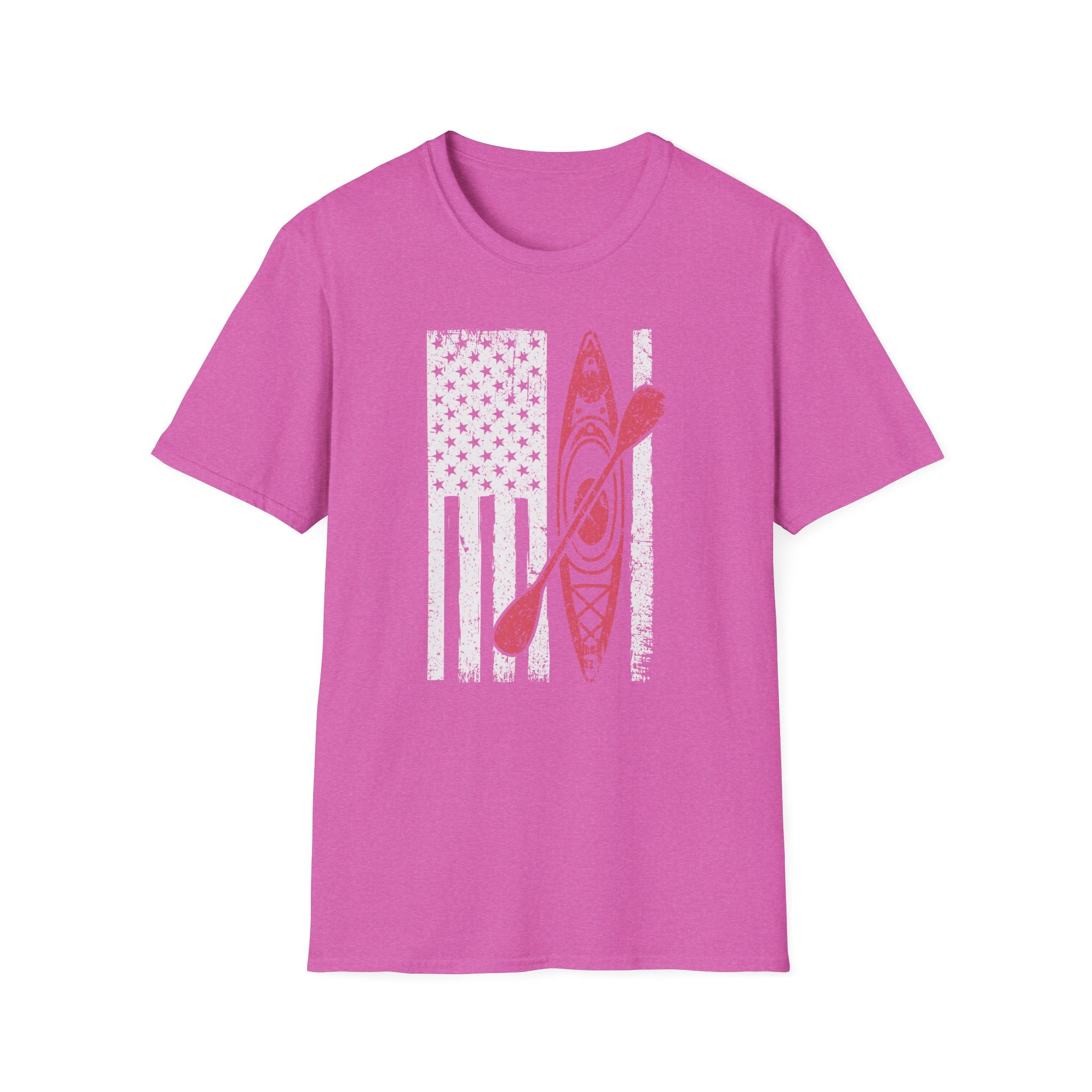 Distressed Patriotic Kayak Design Tee