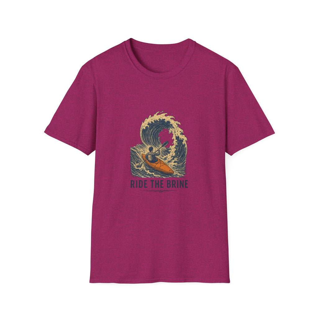 Ride the Brine Kayak T-Shirt — Vintage Wave Kayak Graphic Tee