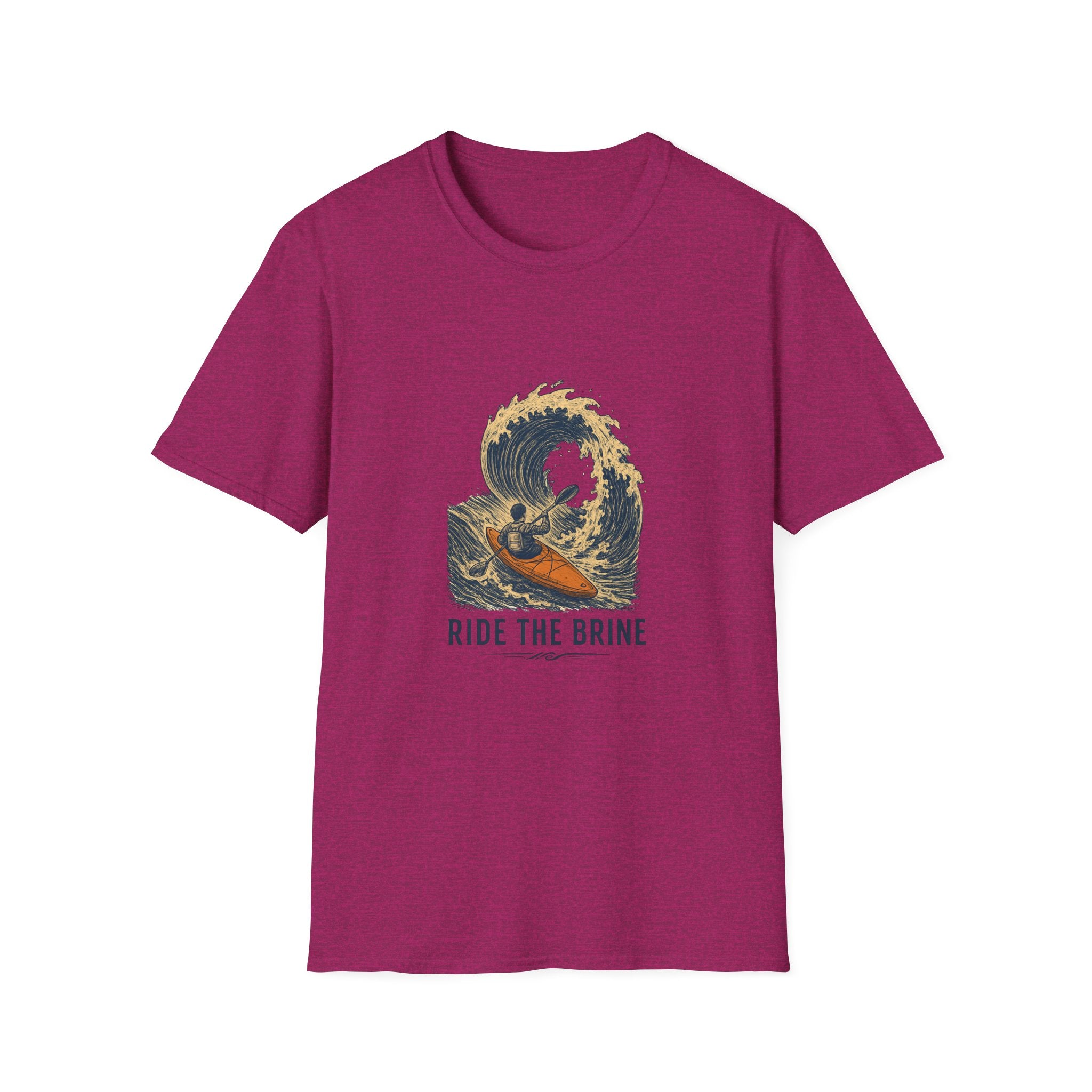 Ride the Brine Kayak T-Shirt — Vintage Wave Kayak Graphic Tee