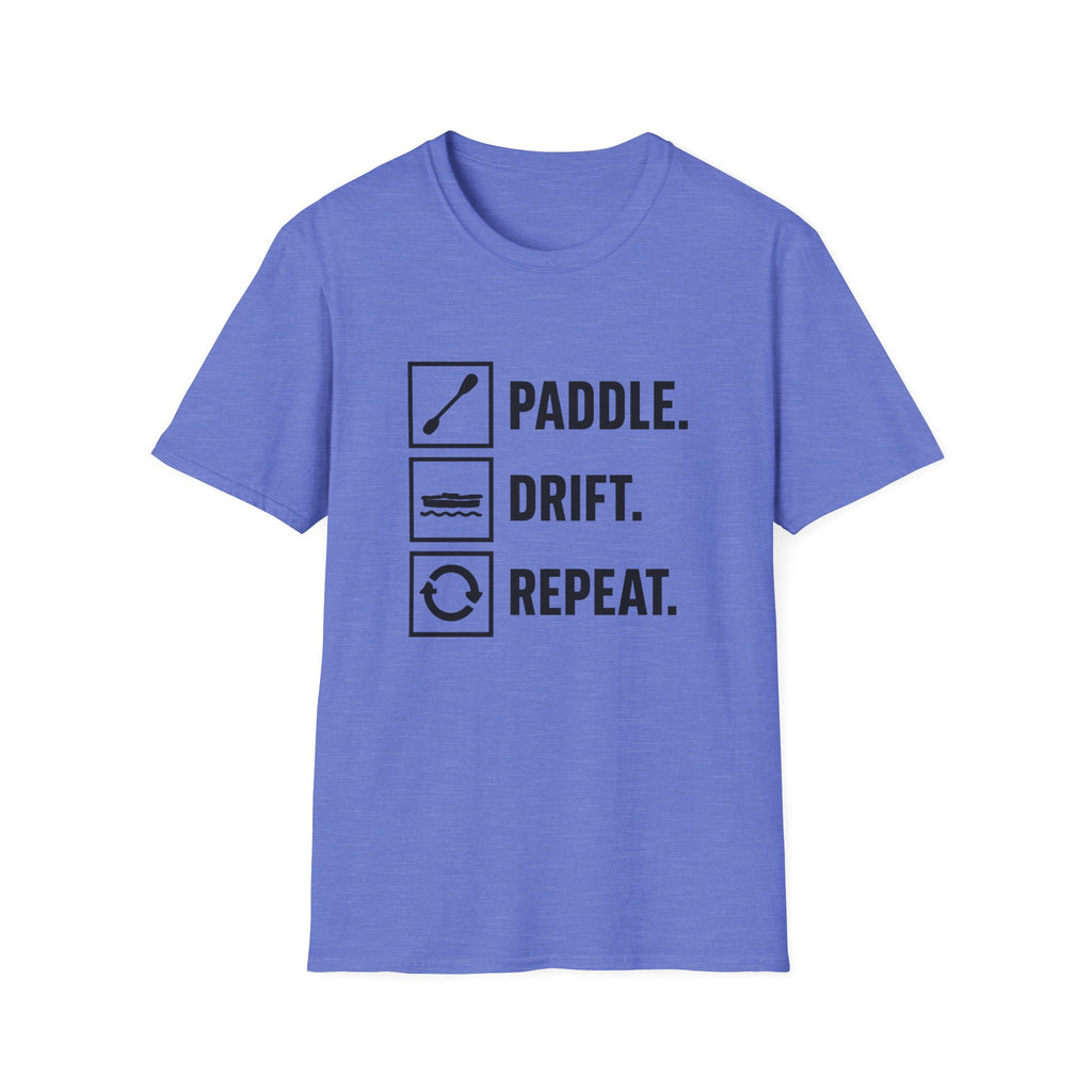 Paddle. Drift. Repeat. T-Shirt — Kayaking Graphic Tee