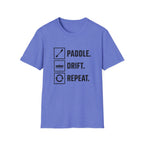 Paddle. Drift. Repeat. T-Shirt — Kayaking Graphic Tee