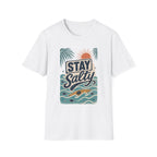 Stay Salty T-Shirt — Retro Kayak Waves Graphic Tee