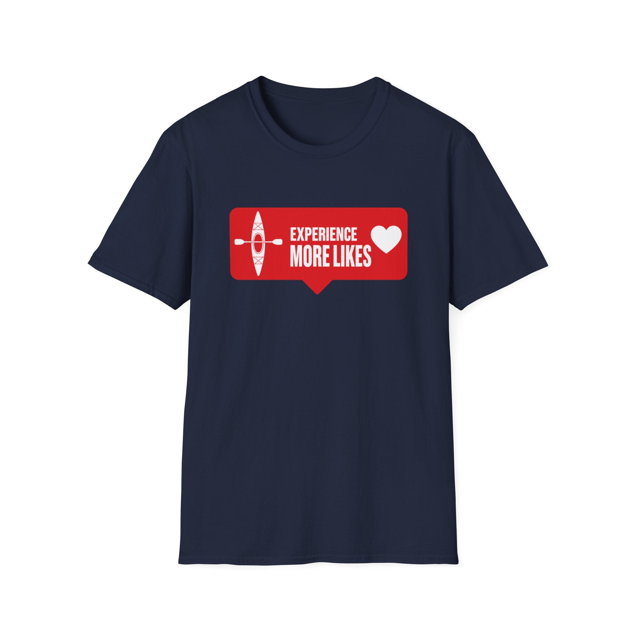 Experience More Likes Social Media Kayak Graphic Tee