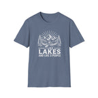 Lake Canoe T-Shirt — "I Like Lakes and Like 3 People" Outdoor Camping Shirt