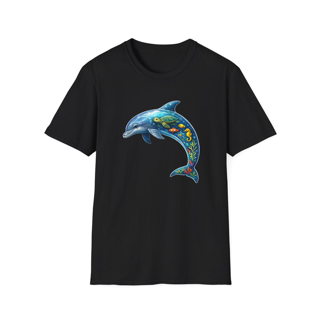 Dolphin Nature Scene T-Shirt — Ocean & River Wildlife Graphic Tee
