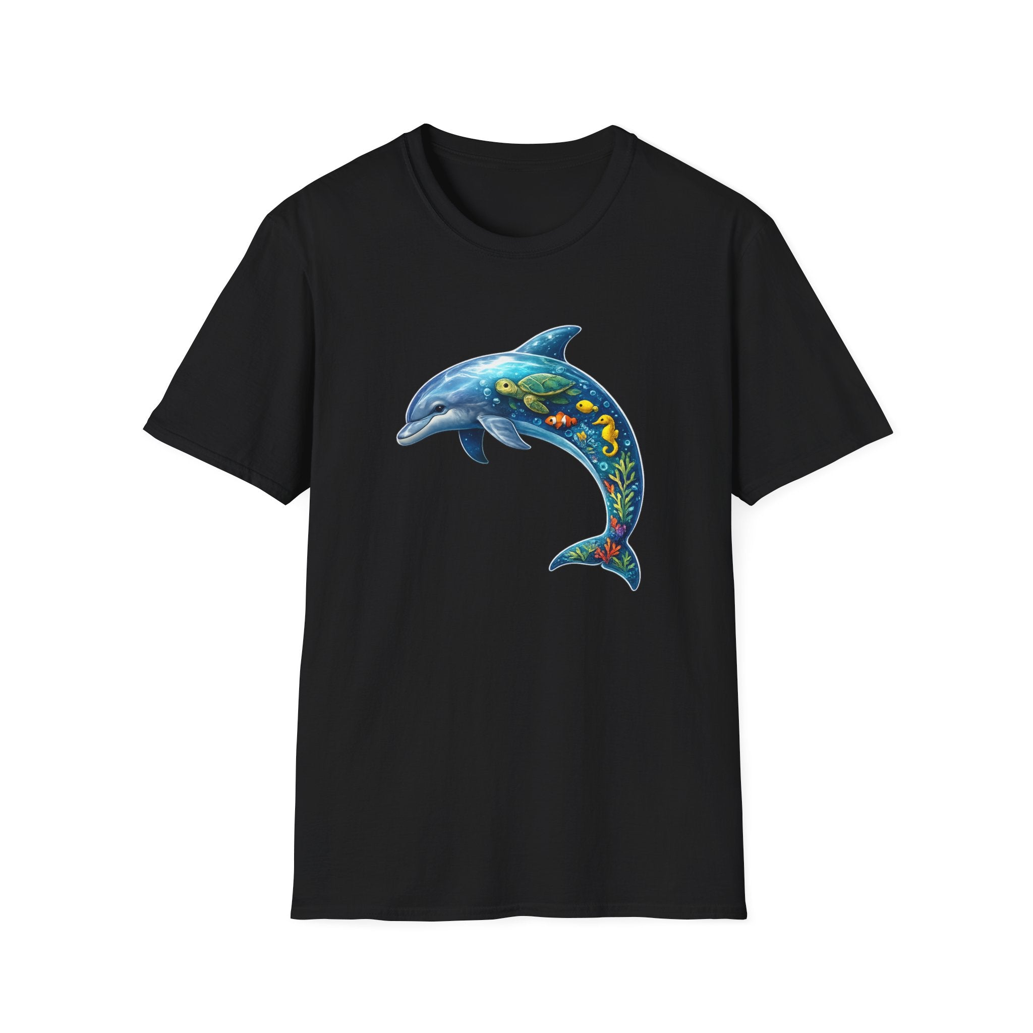 Dolphin Nature Scene T-Shirt — Ocean & River Wildlife Graphic Tee