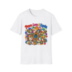 Peace, Love & Kayaks T-Shirt — Retro Hippie Tee