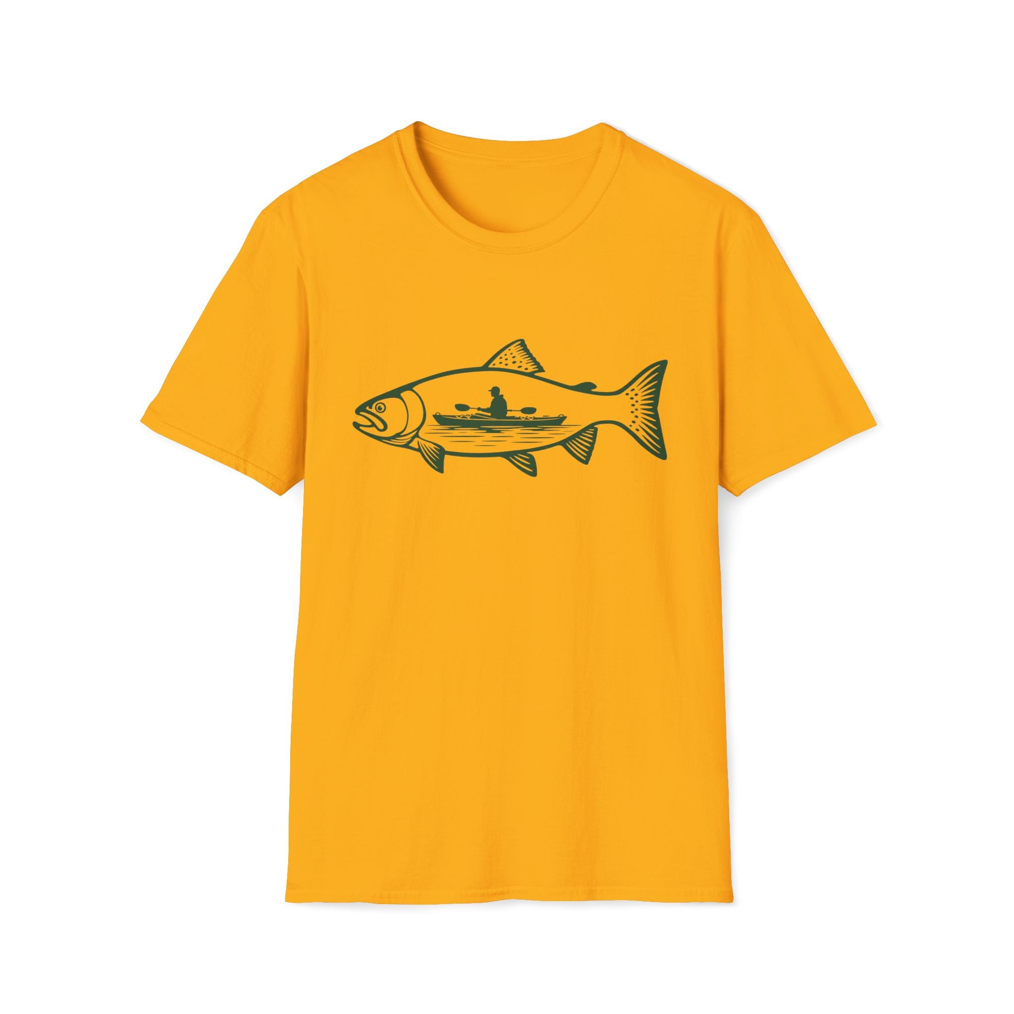 Fishing Graphic T-Shirt — Scenic Fish Illustration