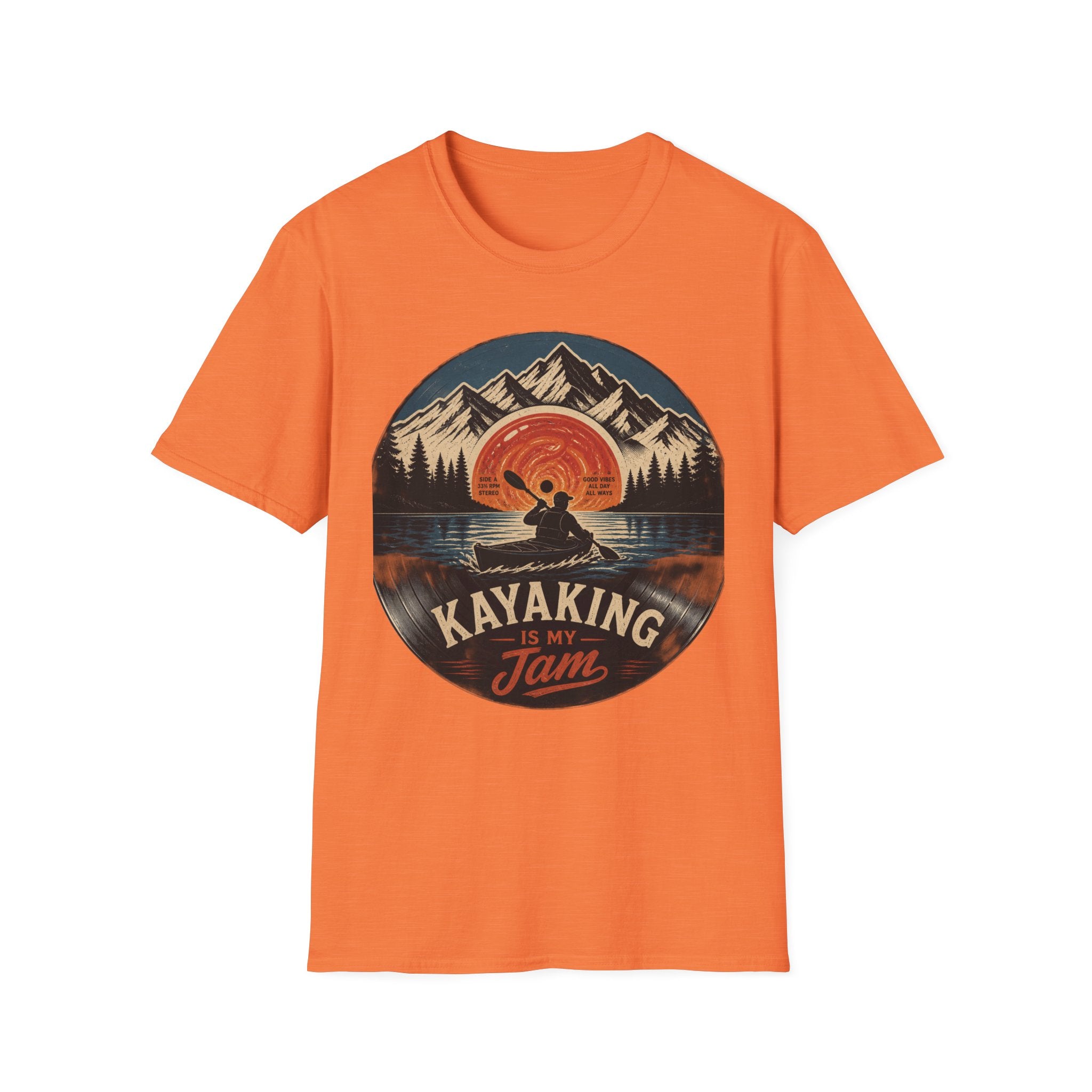 Kayaking Is My Jam T-Shirt — Retro Sunset Kayak Shirt for Paddlers