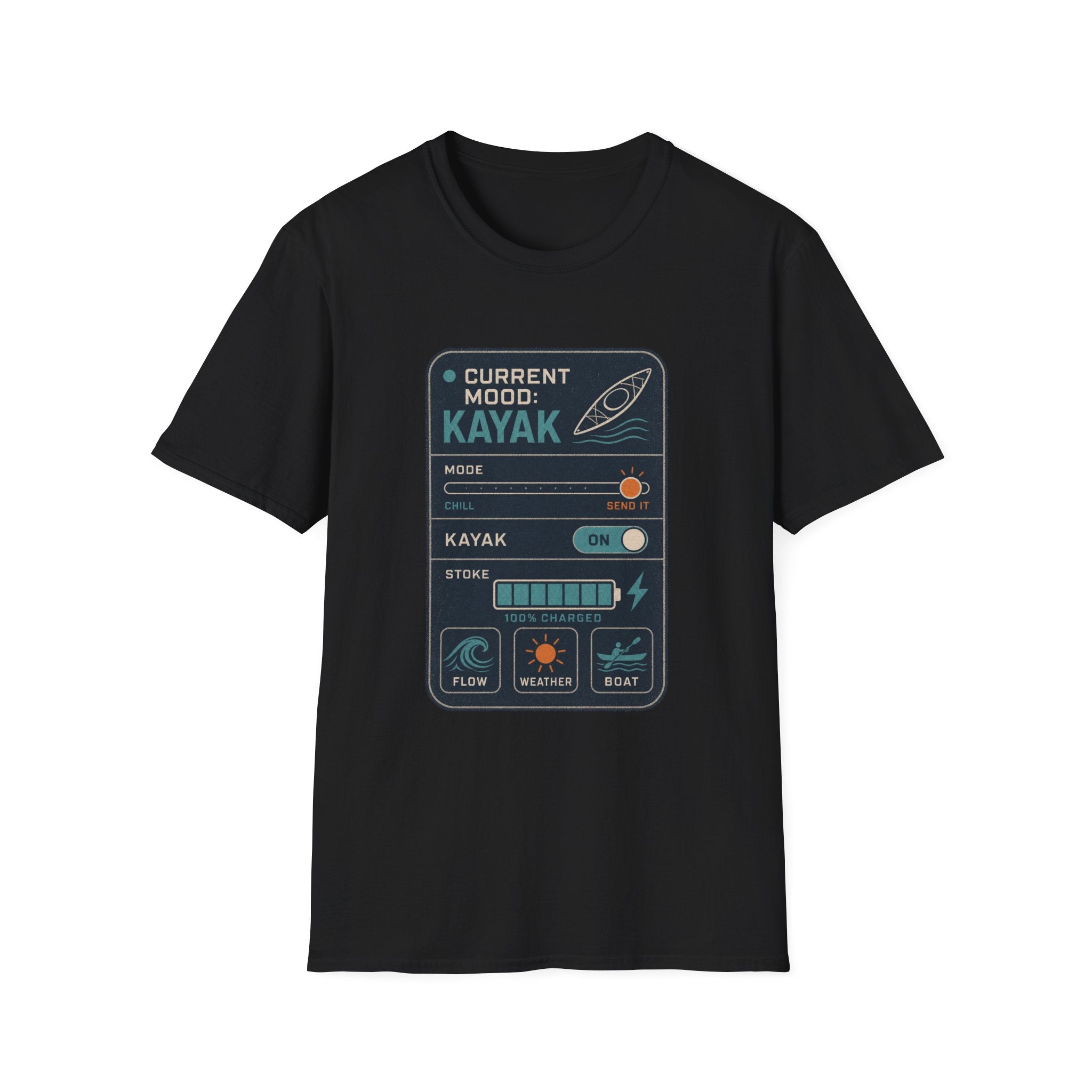 Kayak Mode T‑Shirt – "Current Mood: Kayak" Outdoor Kayaking Tee