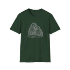 Otter Love T-Shirt — Hand-Drawn Pair Illustration