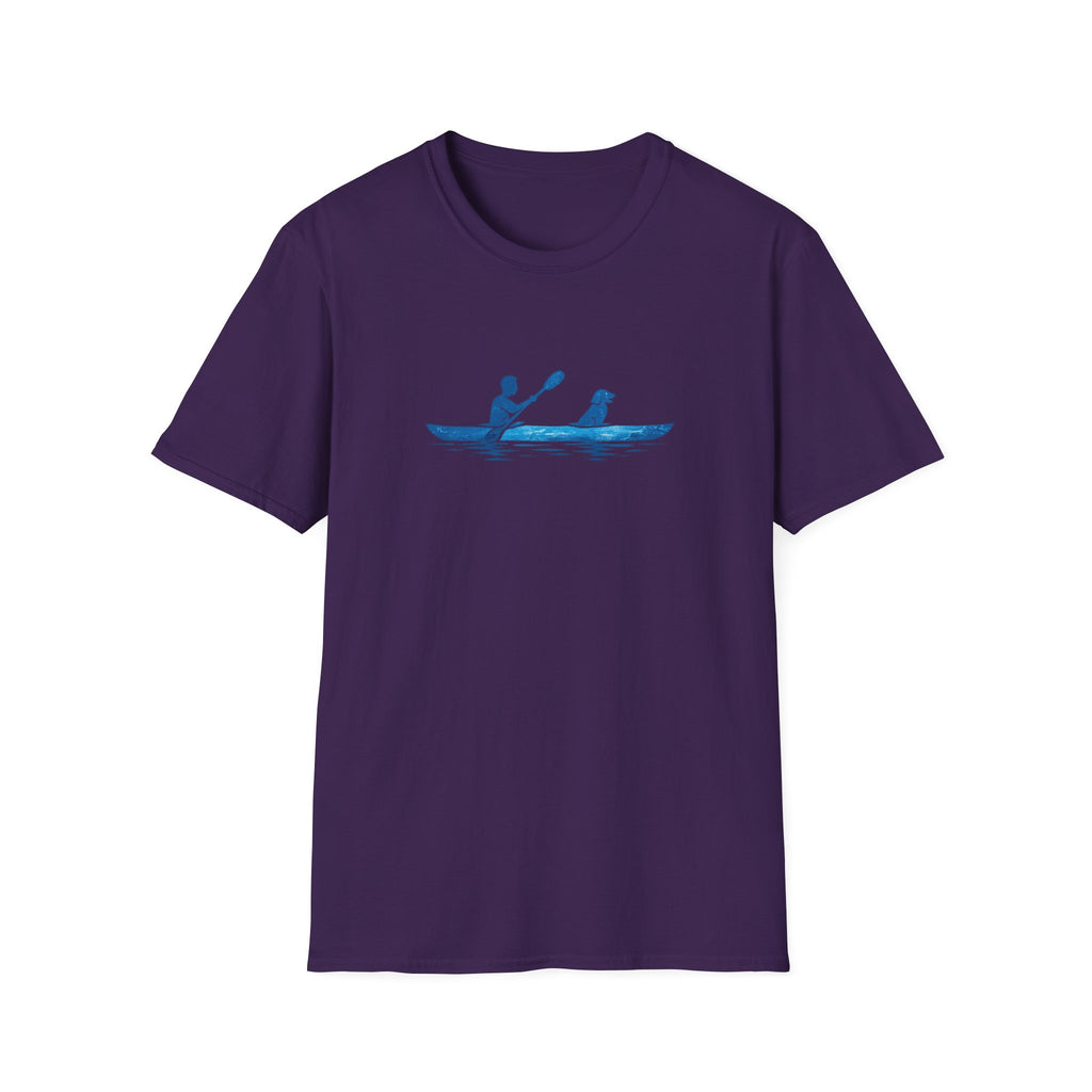 Kayak Dog T‑Shirt — Kayak Paddling with Dog Graphic Tee