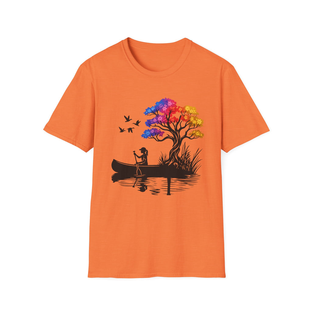 Canoe Sunset Colorful Tree