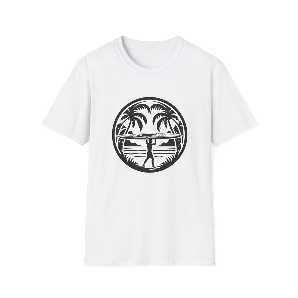 Kayaking Retro Palm Graphic T-Shirt