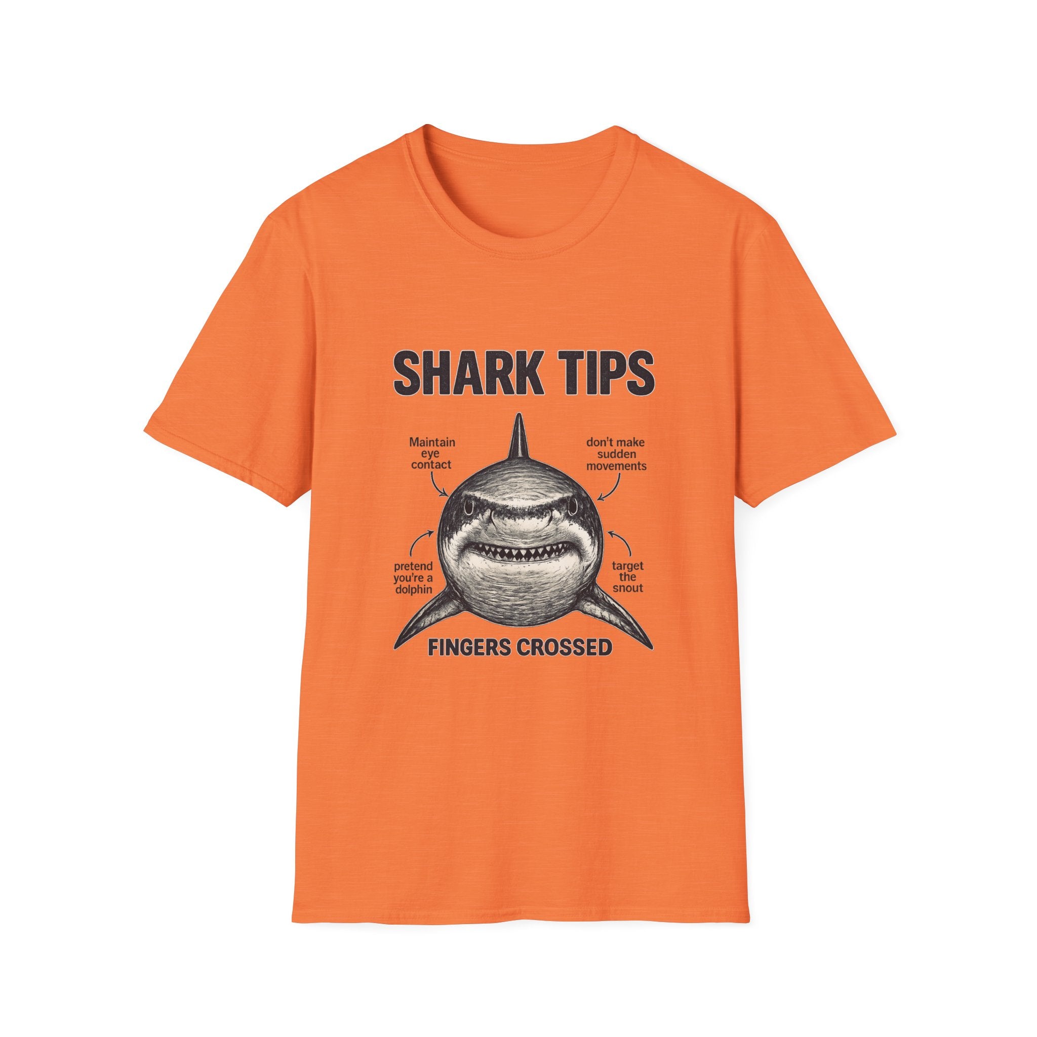 Shark Tips T-Shirt — 'Fingers Crossed' Funny Shark Tee