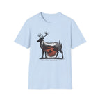 Deer Moon Wilderness T-Shirt — Forest Sunset Nature Graphic Tee