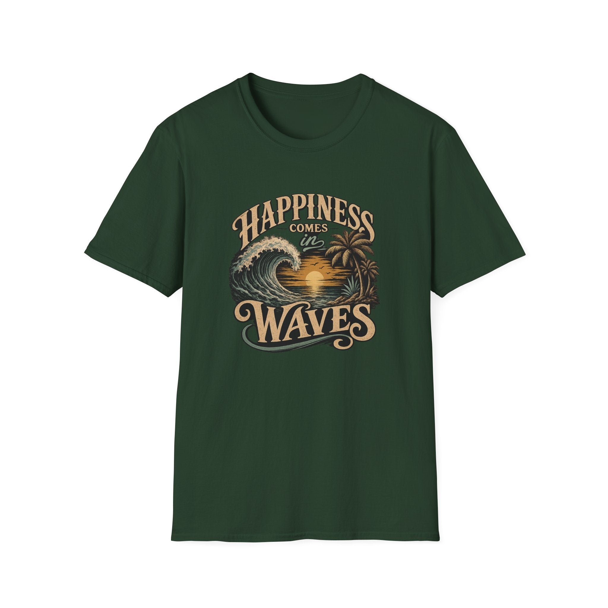 Happiness Comes in Waves Vintage Tee