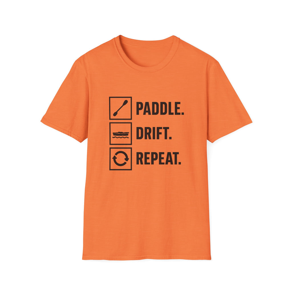 Paddle. Drift. Repeat. T-Shirt — Kayaking Graphic Tee