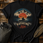 Kayaking Is My Jam T-Shirt — Retro Sunset Kayak Shirt for Paddlers