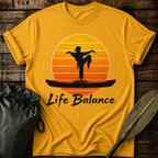 Life Balance Silhouette karate crane pose