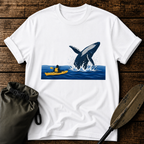 Whale Breach Kayak T-Shirt — Ocean Adventure Tee for Kayakers & Whale Lovers