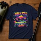 Stay Rad Paddle On! T-Shirt — Retro Kayaking Graphic Tee