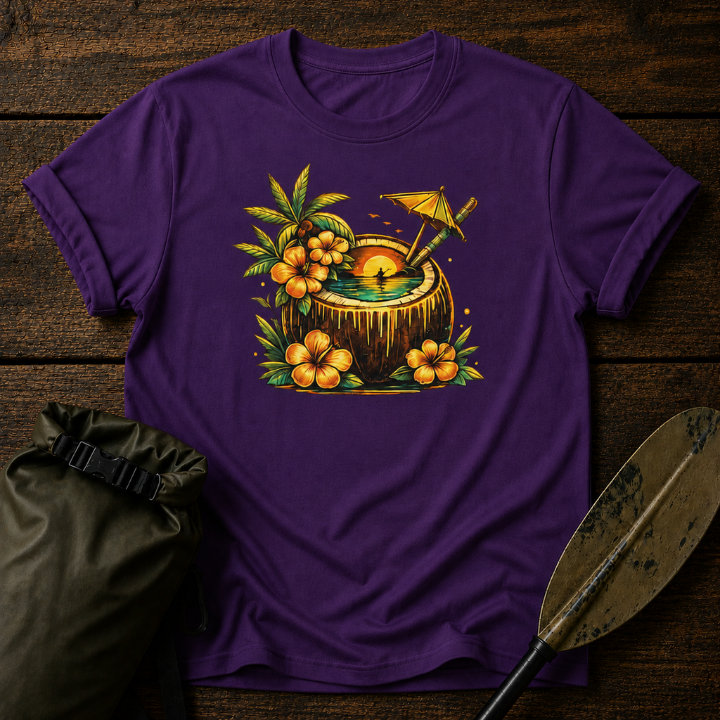 Tropical kayak Coconut Cocktail T-Shirt