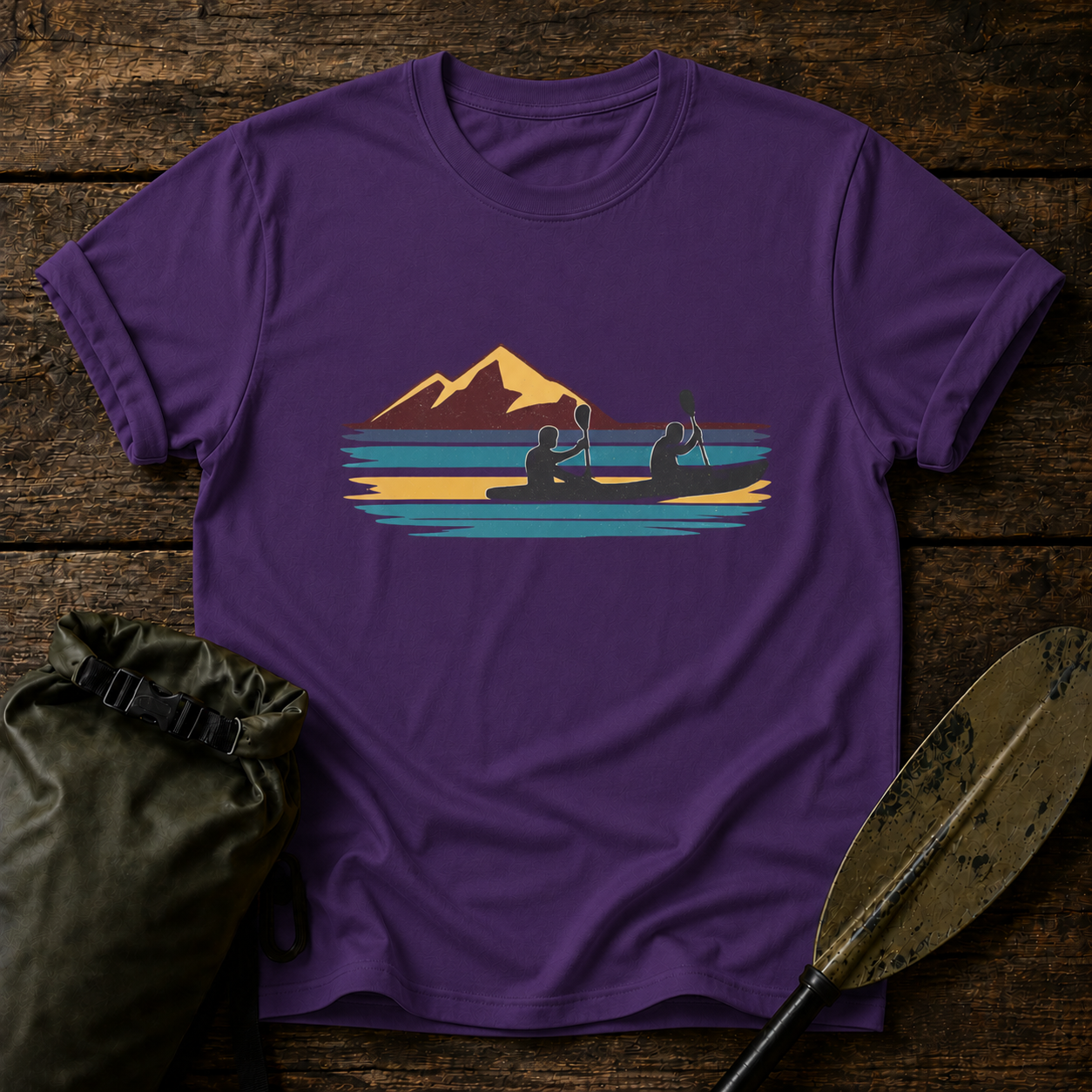 Retro Mountain Lake Paddle Tee