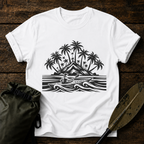 Tropical Waves Palm Island Graphic Tee