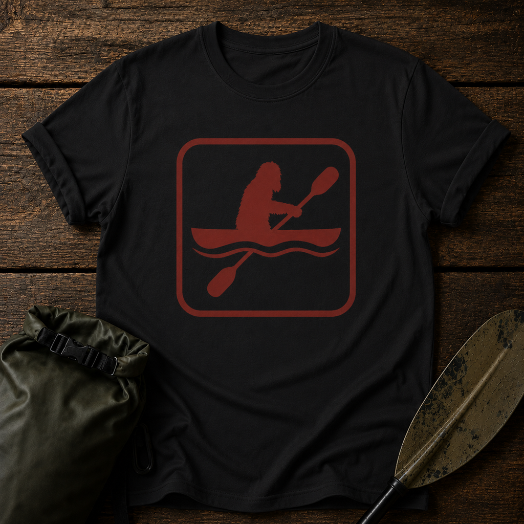 Kayaking Icon Retro Pictogram T-Shirt