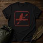 Kayaking Icon Retro Pictogram T-Shirt