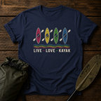 Kayak Life Colorful Kayak Graphic T-Shirt