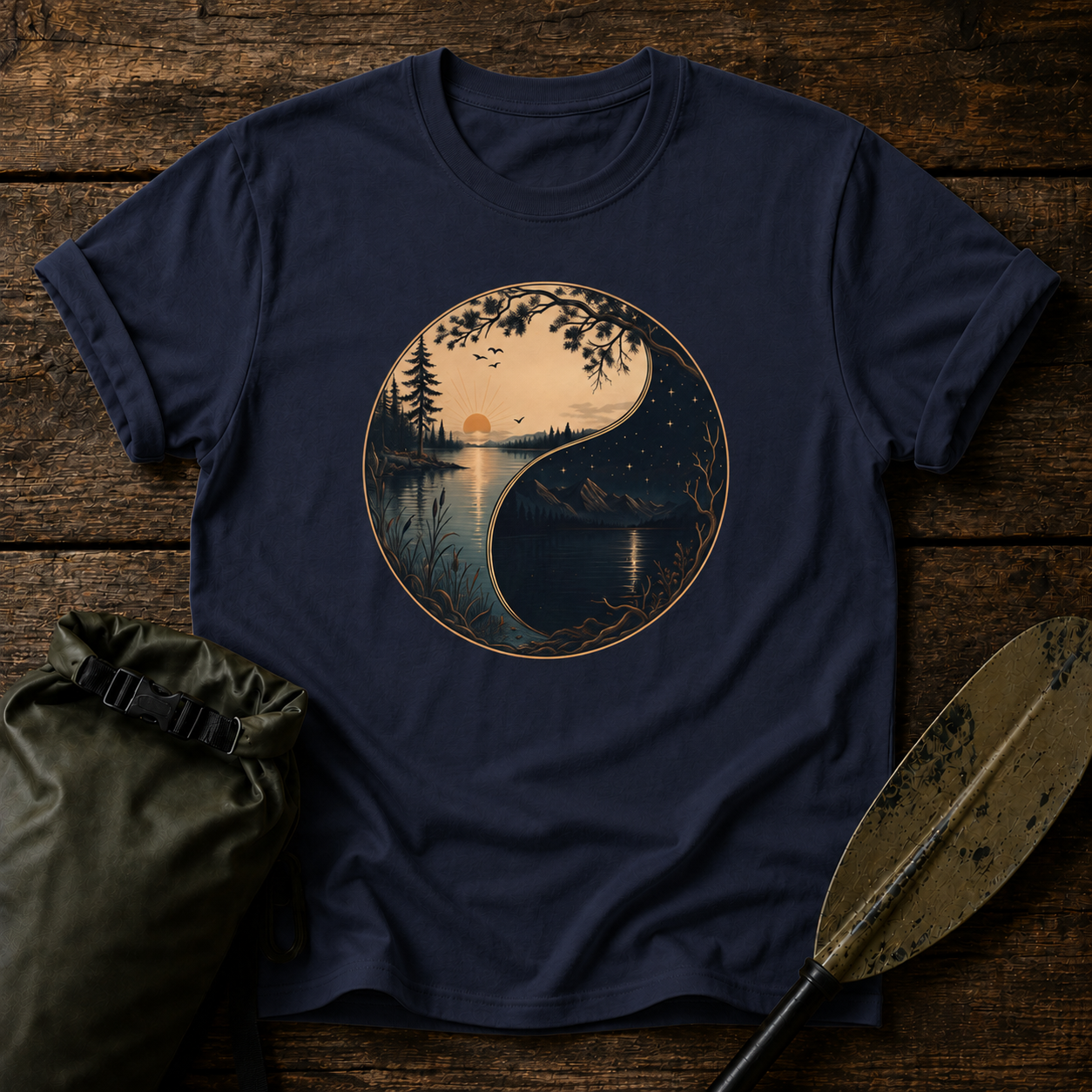 Yin Yang Nature Scenic T-Shirt