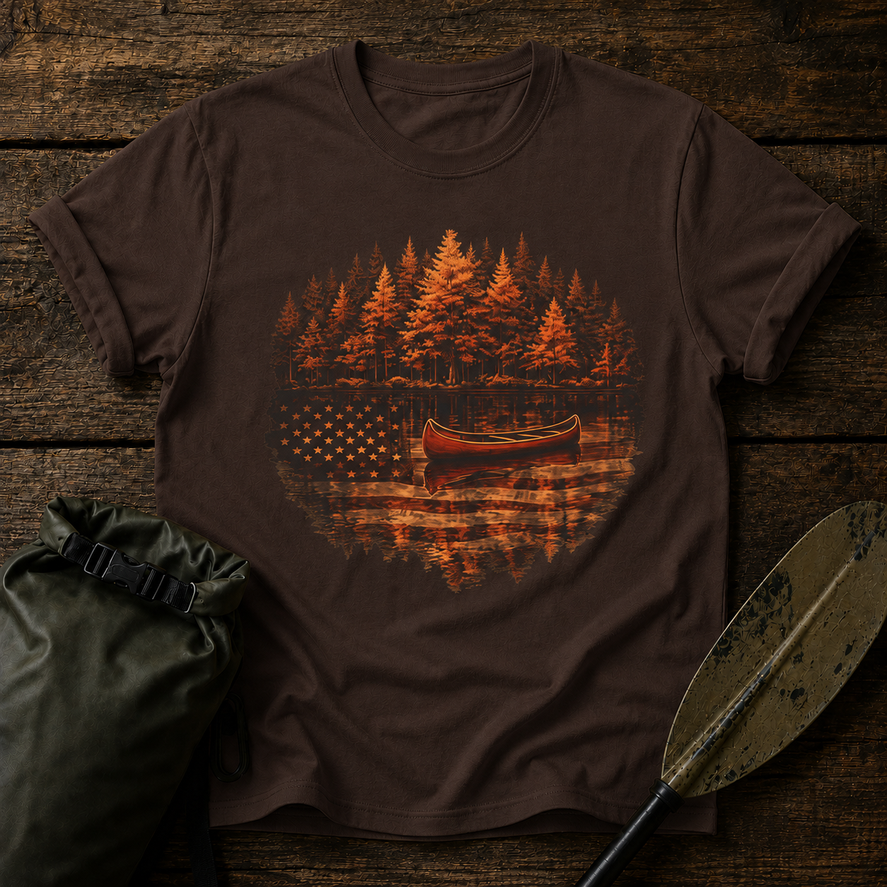 Flag Canoe Reflection Tee