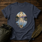 Canoe Sunset Scenic Lake Paddle Tee