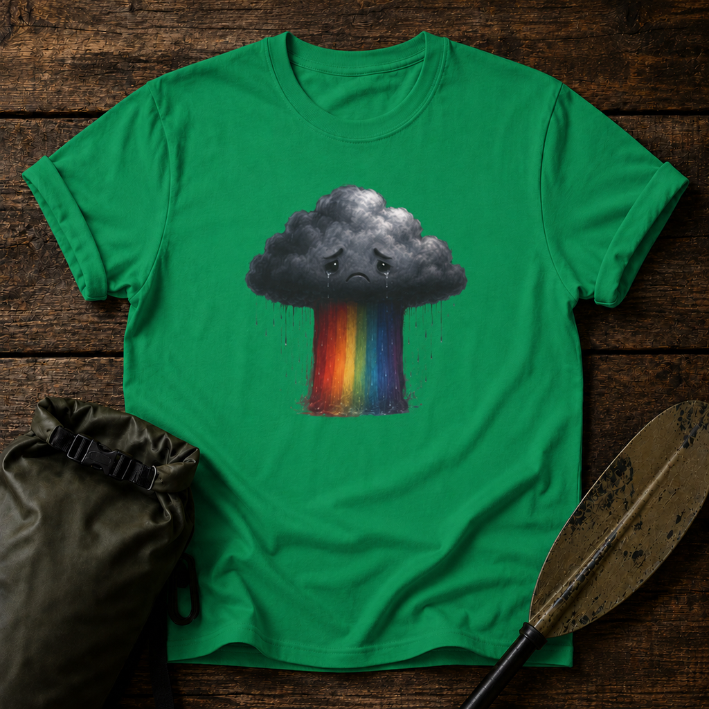 Sad rainbow cloud eco-friendly Tee