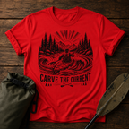Kayaking T-Shirt — "Carve the Current" Adventure Tee