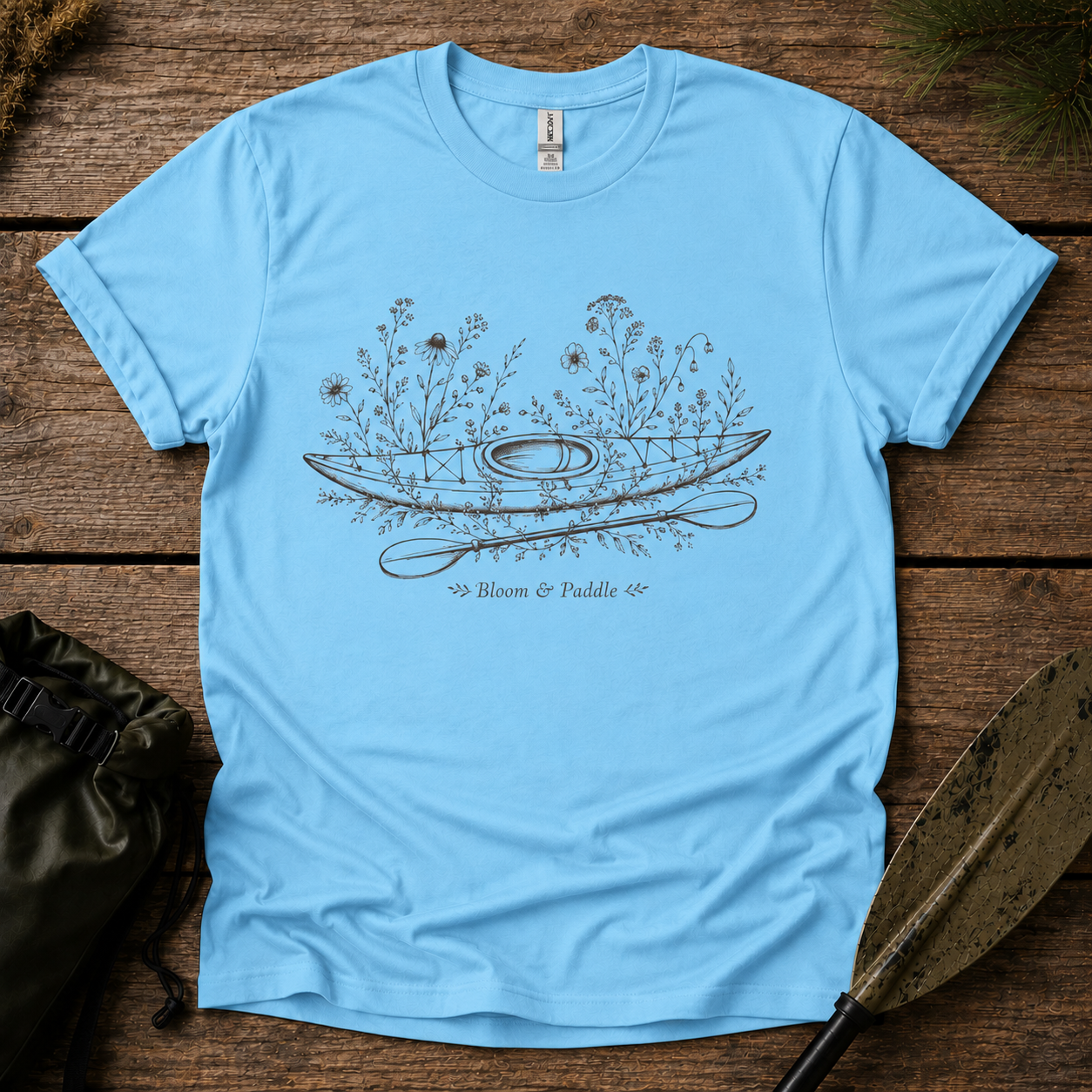 Bloom & Paddle calm nature-loving kayak Tee