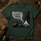 Campfire Kayak T-Shirt — "I Want All the Smoke" Outdoor Adventure Tee