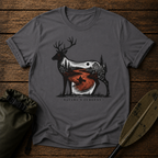 Deer Moon Wilderness T-Shirt — Forest Sunset Nature Graphic Tee