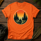 Kayak Sunset Retro T-Shirt