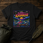 Kayaker Retro Arcade T-Shirt — Player 1 Kayaking Gamer Tee