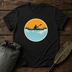 Kayaking Sunset T-Shirt — Paddle Silhouette Tee